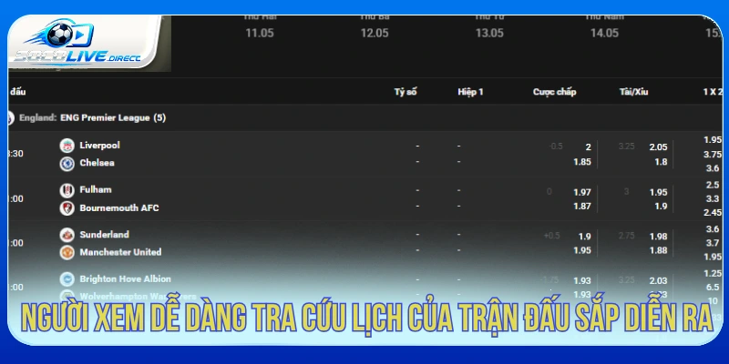Socolive Là Gì? Tổng Quan Nền Tảng Bóng Đá Người xem dễ dàng tra cứu lịch trận đấu sắp diễn ra